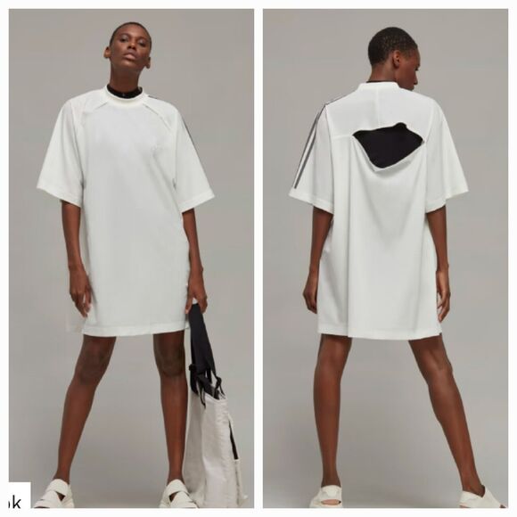 NWT WOMEN'S Small Y-3 3-STRIPES TEE DRESS Orig. $250